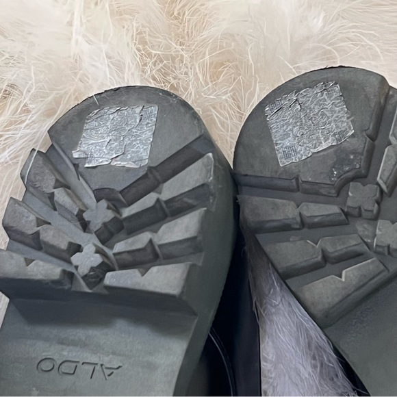 Aldo Black Vegan Leather Oxfords - Picture 5 of 9